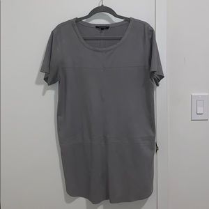 Olivaceous Suede grey t shirt dress